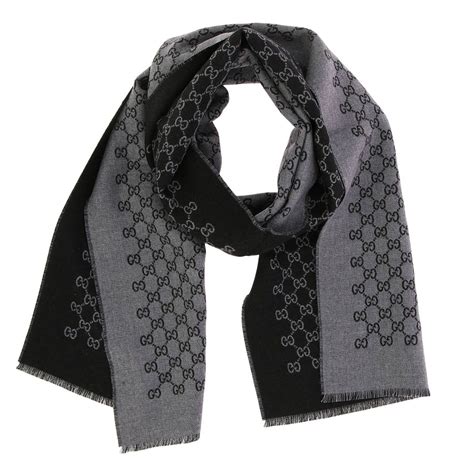 gucci black scarves|gucci black and white scarf.